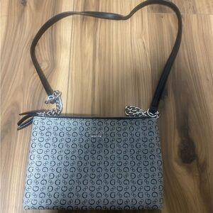 Guess Grey Monogram Crossbody Bag